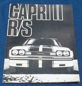 1976 Capri Ii R/s Sports Car Brochure Lincoln Mercury