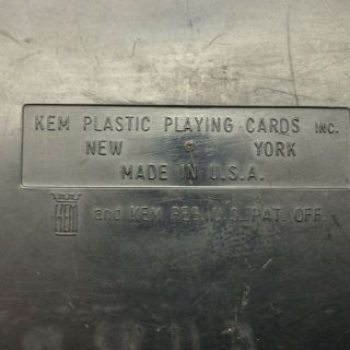2 Decks Vintage KEM Plastic Playing Cards Complete Red Blue 8