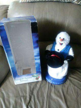 Gemmy Spinning Snowflake Frosty Snowman Sings Dances Animated Snow Miser W Box