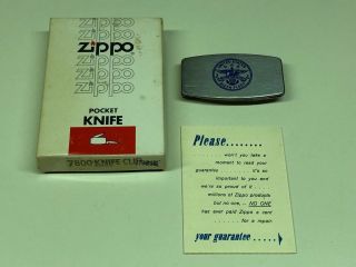 Zippo Money Holder Folding Pocket Knife United States Sixth Fleet 7500 W/box