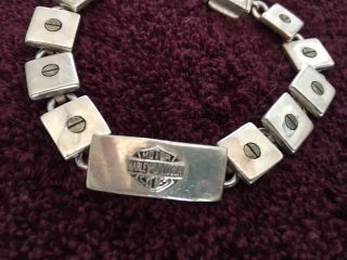 925 Sterling Silver Heavy Harley Davidson Bracelet 50 Grams Rare