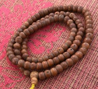 Slightly Old Natural Bodhi Seed Tibetan Buddhist Prayer Bead Mala 108 Bead