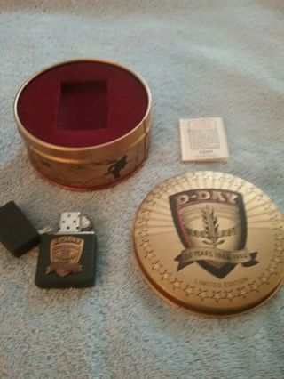 Zippo Lighter 50th Anniversary D Day Limited Edition 1944 - 1994 Metal Tin Inc.