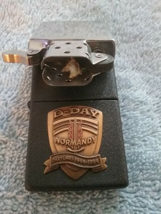 Zippo Lighter 50th Anniversary D Day Limited Edition 1944 - 1994 metal tin inc. 3