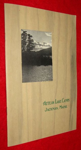 Vintage Travel Booklet Attean Lake Camps - Jackman / Maine - Hunting & Fishing