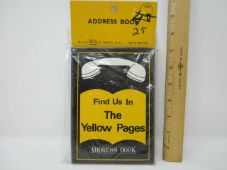 Still In Package Vtg 1970 Adv.  Yellow Pages Personal Phone Address Book