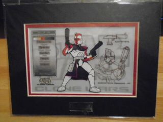 Rare 337/750 Star Wars Clone W Arc Captain Trooper Character Key Cel Art