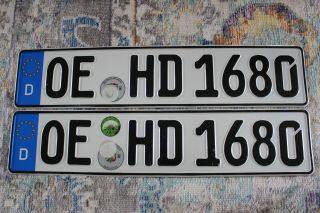 Matching German License Plates Germany Tag Plate - Two Tags Hd 0e 1680