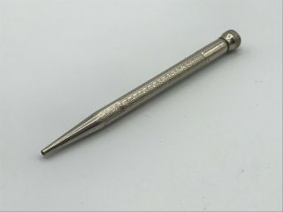 Vintage 3 - 5/8 " Ornate Silver Tone Pal Mechanical Pencil No Lead