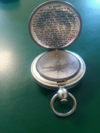 Vintage Keuffel & Esser Co.  NY Professional Pocket Compass JB 3