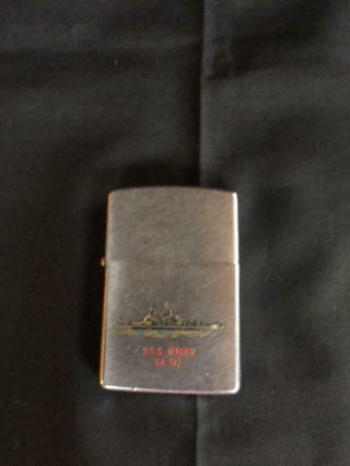 Vintage Zippo Cigarette Lighter U.  S.  S Macon Ca 132 Circa 1950 