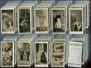 Tobacco Card Set,  Wills,  Cinema Stars,  3rd Series,  Walt Disney,  Laurel Hardy Etc,  1931