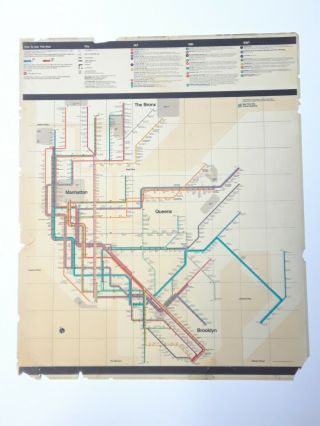 1972 Nyc Subway Interior Car Map York City Irt Bmt