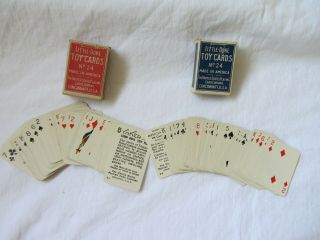 Little Duke Toy Cards.  No 24.  Complete.  2 Antique Miniature Packs