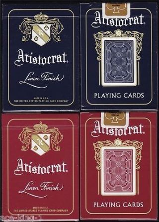 6 Decks Aristocrat Bank Note 727 Blue & Red Playing Cards By Theory11