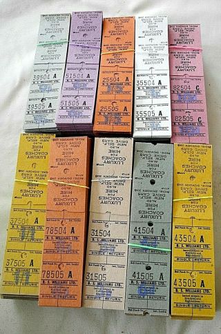 Solomatic Type Bus Tickets: - 10 Different Values,  500 Of Each = 5000 Tickets