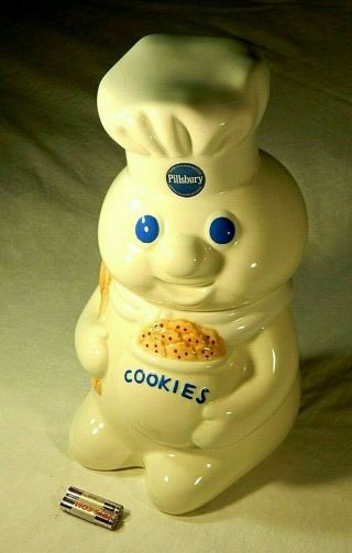 Laughs (when Opened) Vintage Pillsbury Doughboy Cookie Jar (with Batteries)