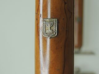 Vintage Wooden Judaica Sabbath Candlesticks. 5