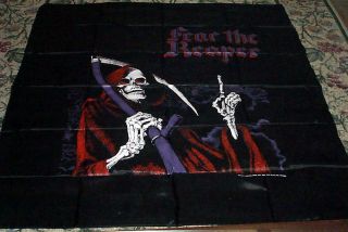 Grim Reaper Huge Satin Banner Tapestry Fear The Reaper Vintage