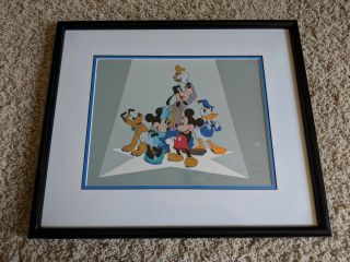 Disney Limited Edition Sericel - The Fabulous Five Framed With - Limited