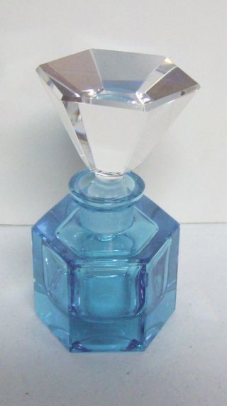 Vintage Periwinkle Blue Glass Perfume Bottle