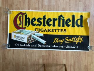 Chesterfield Cigarette Sign Fabric Banner Advertising Liggett & Myers 2