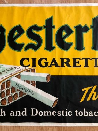 Chesterfield Cigarette Sign Fabric Banner Advertising Liggett & Myers 5