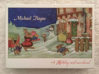 Michael Hague 20 Christmas Cards 4 Pic Holiday Assortment Box Pomegranate