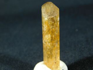A Larger Terminated 100 Natural Imperial Topaz Crystal From Brazil 58.  5ct E