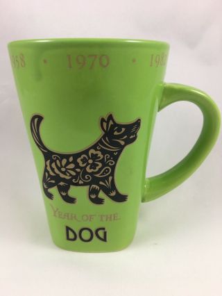 Year Of The Dog Fisher Chinese Astrology Zodiac Coffee Mug Cup Green