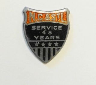 N.  C.  & St.  L Nashville Chattanooga & St Louis Railroad PIN 45 y ' rs STERLING SILVER 2