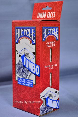 Bicycle Playing Cards 12 Jumbo Decks 6 Blue 6 Red Standard 808 Poker Index Bridg