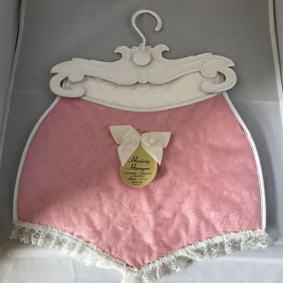 Nos Vintage Hosiery Lingerie Hamper Pink Panty Shaped Lace Ruffle Loren Co
