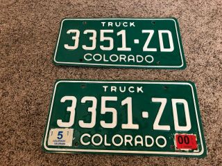 Colorado Truck License Plates 2000 Sticker 3351 - Zd