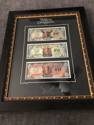 Disney Dollars Pirates Of The Caribbean Framed