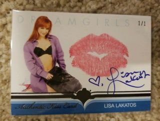 2016 Lisa Lakatos Benchwarmer 1/1 Dreamgirls Kiss Auto Card Bench Warmer Playboy