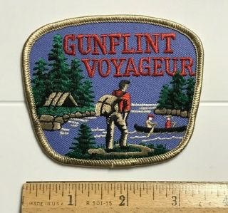 Gunflint Voyageur Canoe Outfitters Minnesota Mn Canoeing Embroidered Patch Badge