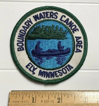 Boundary Waters Canoe Area Ely Minnesota Mn Canoeing Round Embroidered Patch