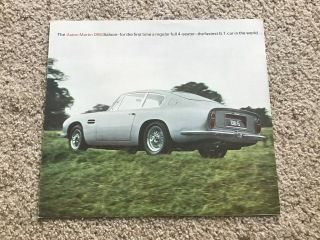 1960s Aston Martin Db6 Saloon,  Sales Literature.