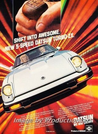 1983 Datsun 280 - Zx 280zx Turbo Advertisement Print Art Car Ad J708