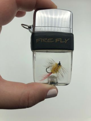 Fire Fly See Thru Fishing Hook Pocket Lighter Collectible Vintage Antique Unique