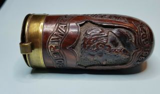 Paul Kruger Boer War Wooden Pipe With Lid 1899 - 1902.  Made In France.