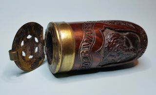 Paul Kruger Boer War Wooden pipe with lid 1899 - 1902.  Made in France. 2