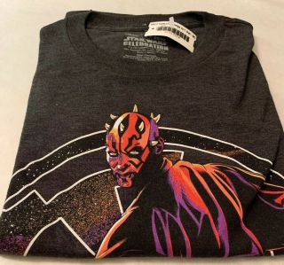 Star Wars Celebration 2019 Chicago Darth Maul Badge Art T - Shirt Size Medium