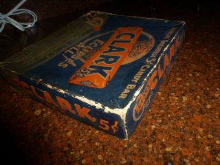 VINTAGE 1950 ' s CLARKS ECLIPSES ALL 5 cent Candy Bar BOX Graphics PITTSBURGH 3