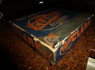 VINTAGE 1950 ' s CLARKS ECLIPSES ALL 5 cent Candy Bar BOX Graphics PITTSBURGH 4