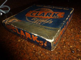 VINTAGE 1950 ' s CLARKS ECLIPSES ALL 5 cent Candy Bar BOX Graphics PITTSBURGH 5