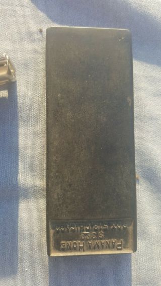 Vintage Straight Razor Hone Panama Hone $3 Box 518 Chicago Sharpening Stone