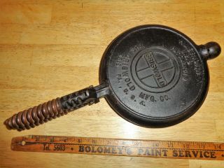 Vintage Cast Iron American No 8 Waffle Iron Pat No 151n Griswold Mfg Co Usa