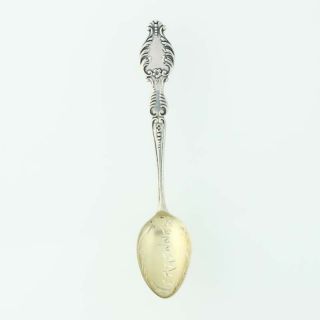 Vergennes Vermont Souvenir Spoon - Sterling Silver Gold Wash Vintage Keepsake
